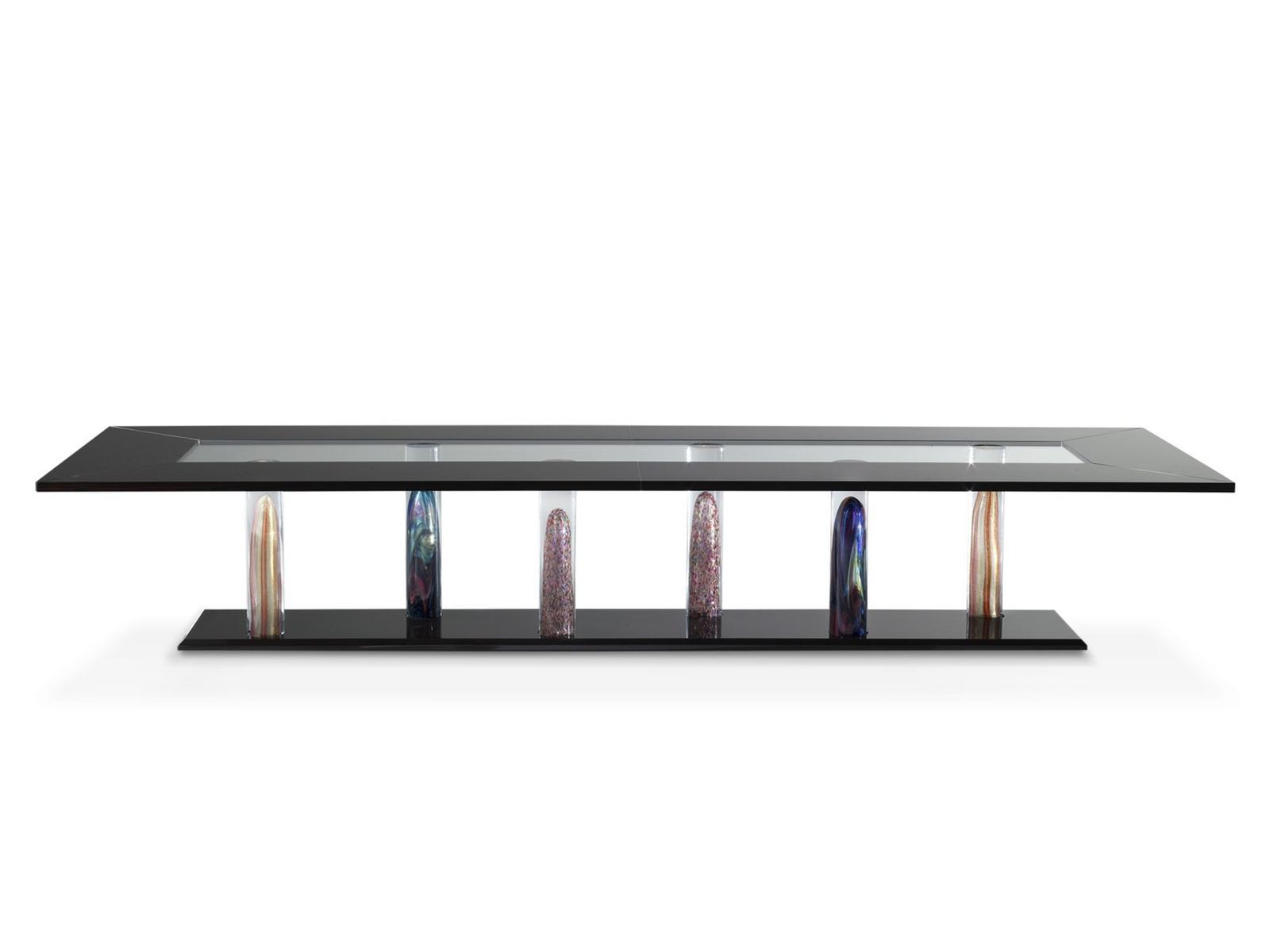 NAUTILUS SPECIAL Rectangular glass dining table