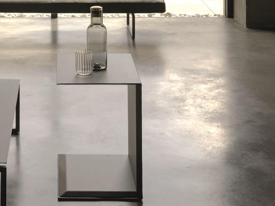 LUDWIG Rectangular aluminium side table