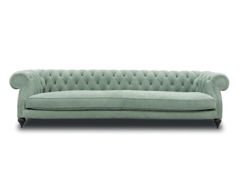 DIANA CHESTER Tufted leather sofa