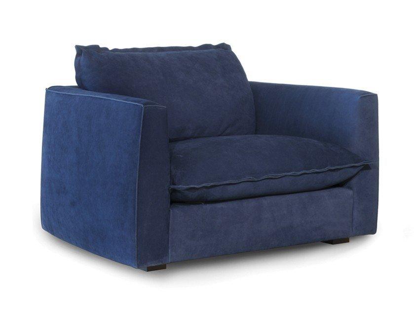 BREST Leather armchair with armrests