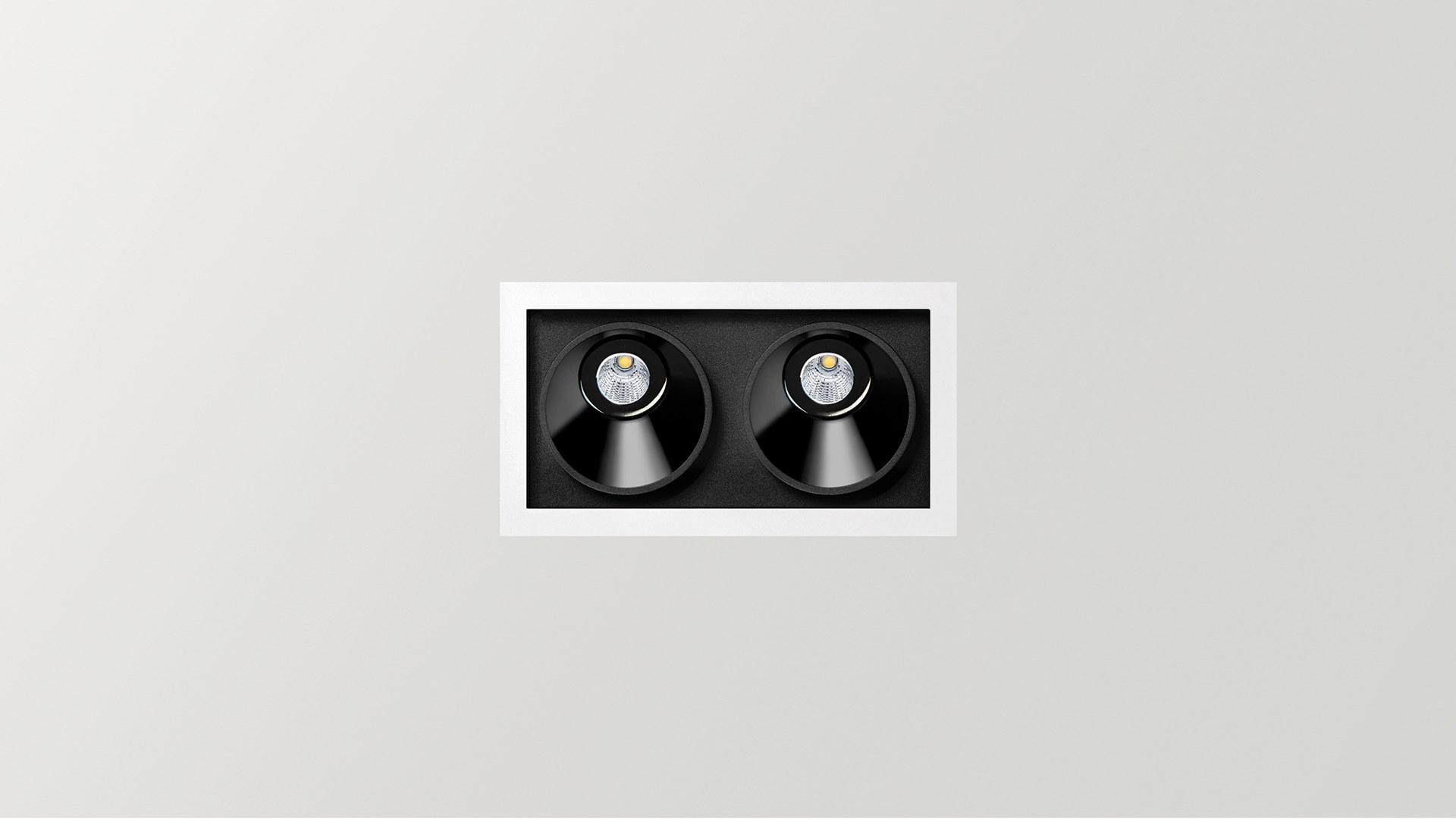 BLACK FOSTER ASYMMETRIC RECESSED 2 LED multiple recessed aluminium spotlight BLACK FOSTER ASYMMETRIC RECESSED 2 LED multiple recessed aluminium spotlight