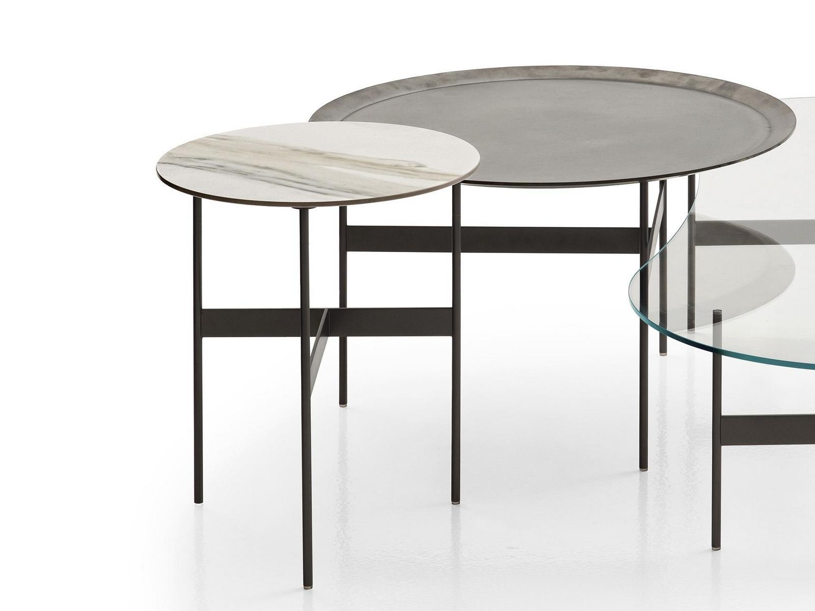 FORMICHE Low round porcelain stoneware coffee table