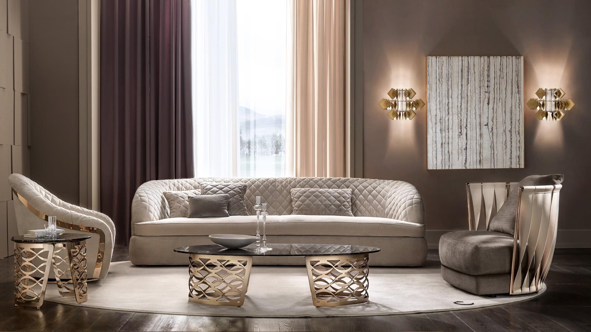 PORTOFINO 3 seater fabric sofa