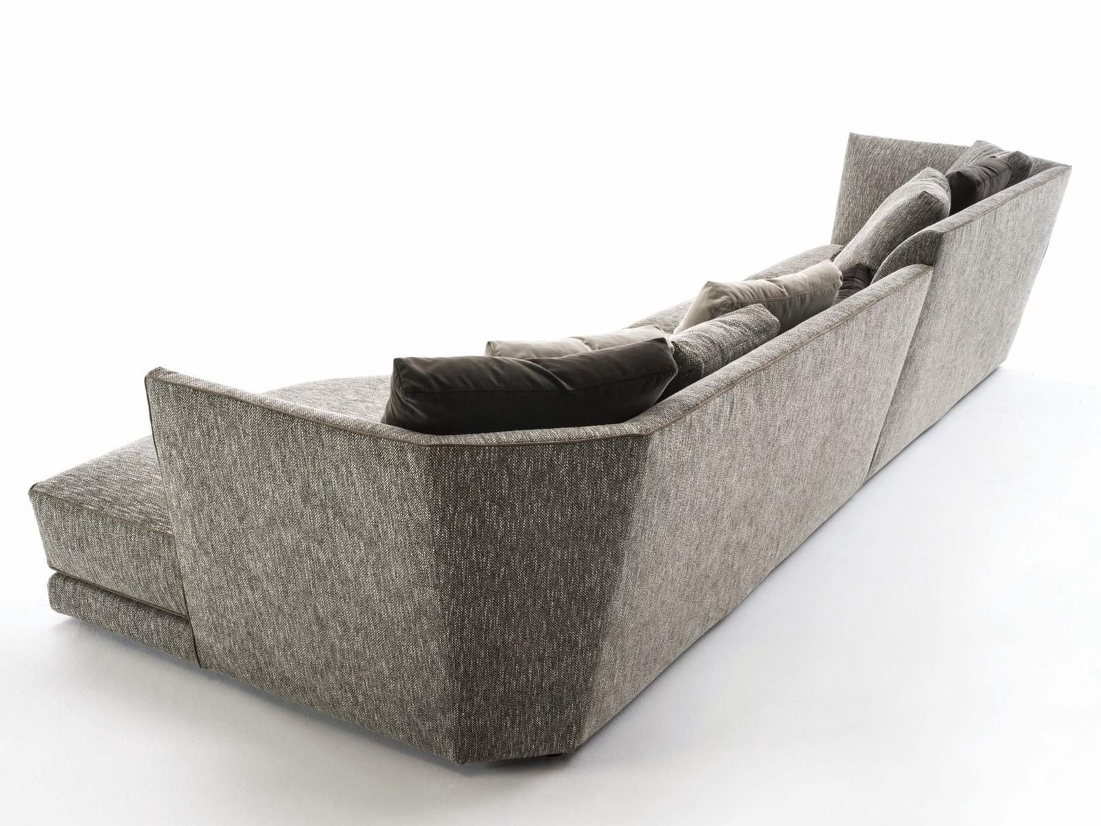 FOSTER Corner fabric sofa with chaise longue
