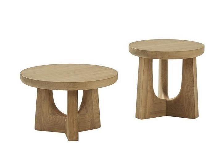 NARA Round wooden coffee table