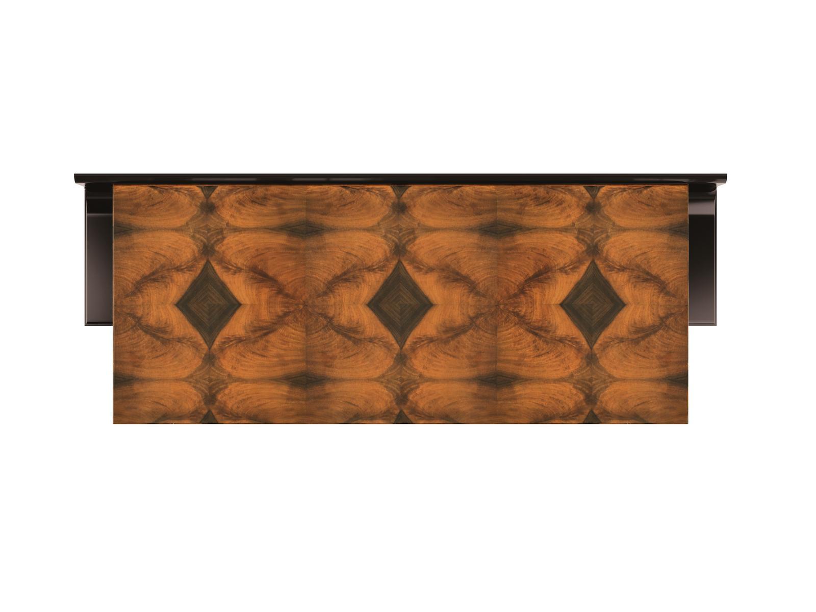 WANDA Rectangular walnut console table with drawer