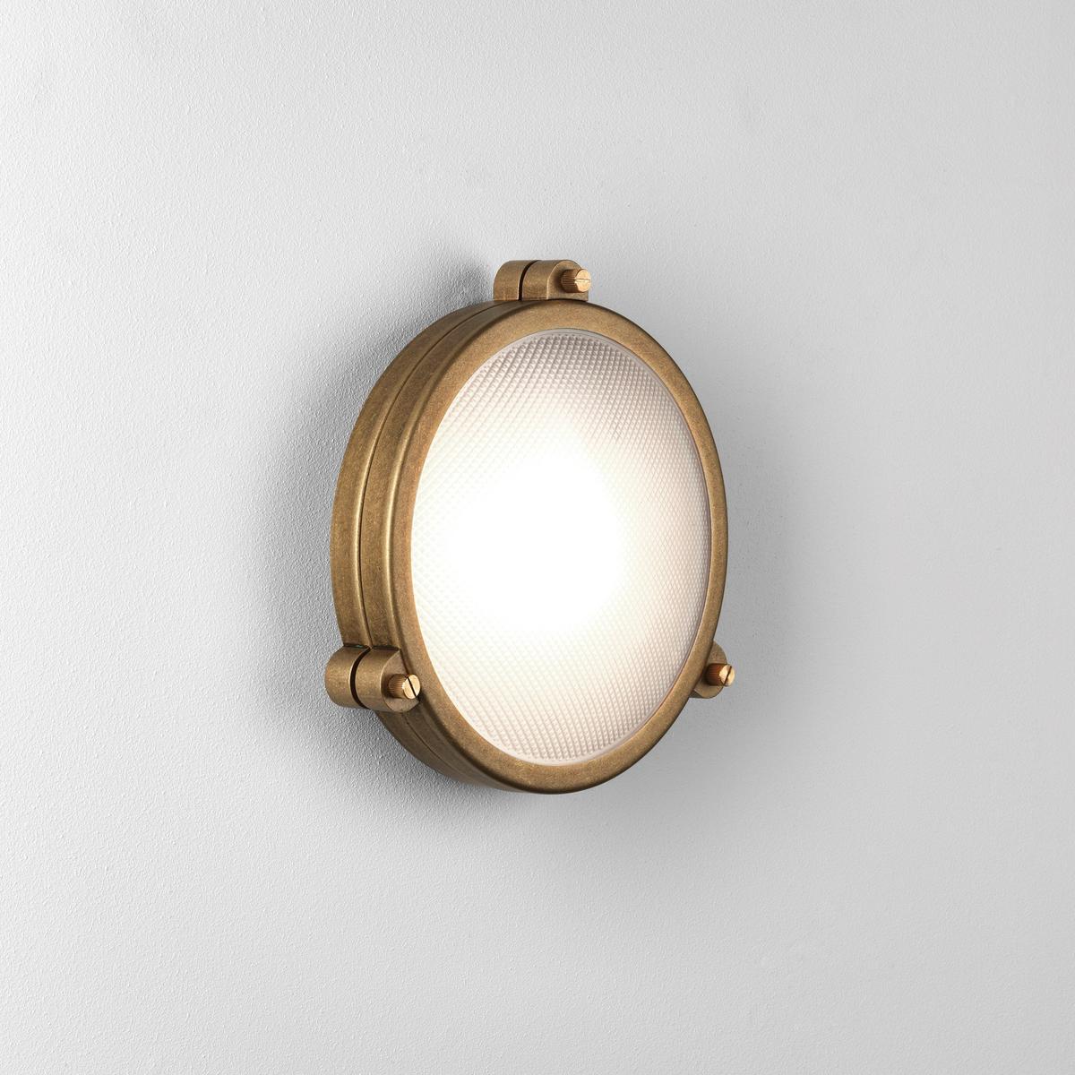 MALIBU LED outdoor wall lamp in brass and glass