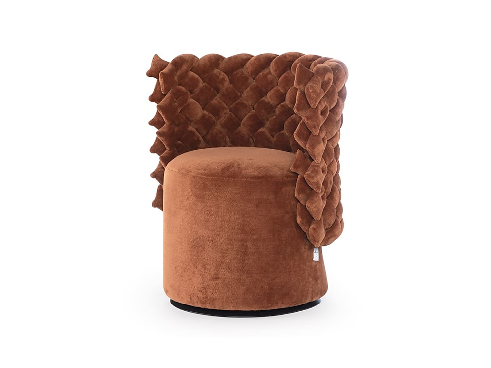 GIUGGIOLA Giuggiola armchair by Calia Italia: embodies women's beauty and strength, offers chic comfort, and comes with versatile fixed, swivel, or storage options.