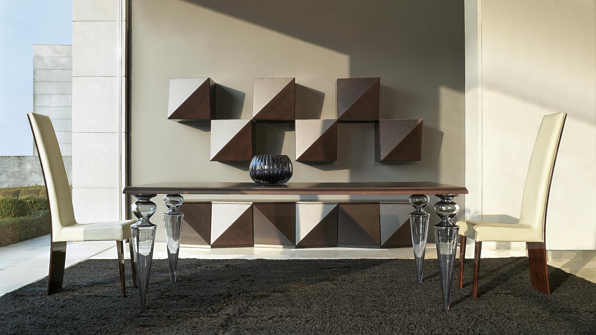 GRAN CANAL Rectangular wooden dining table