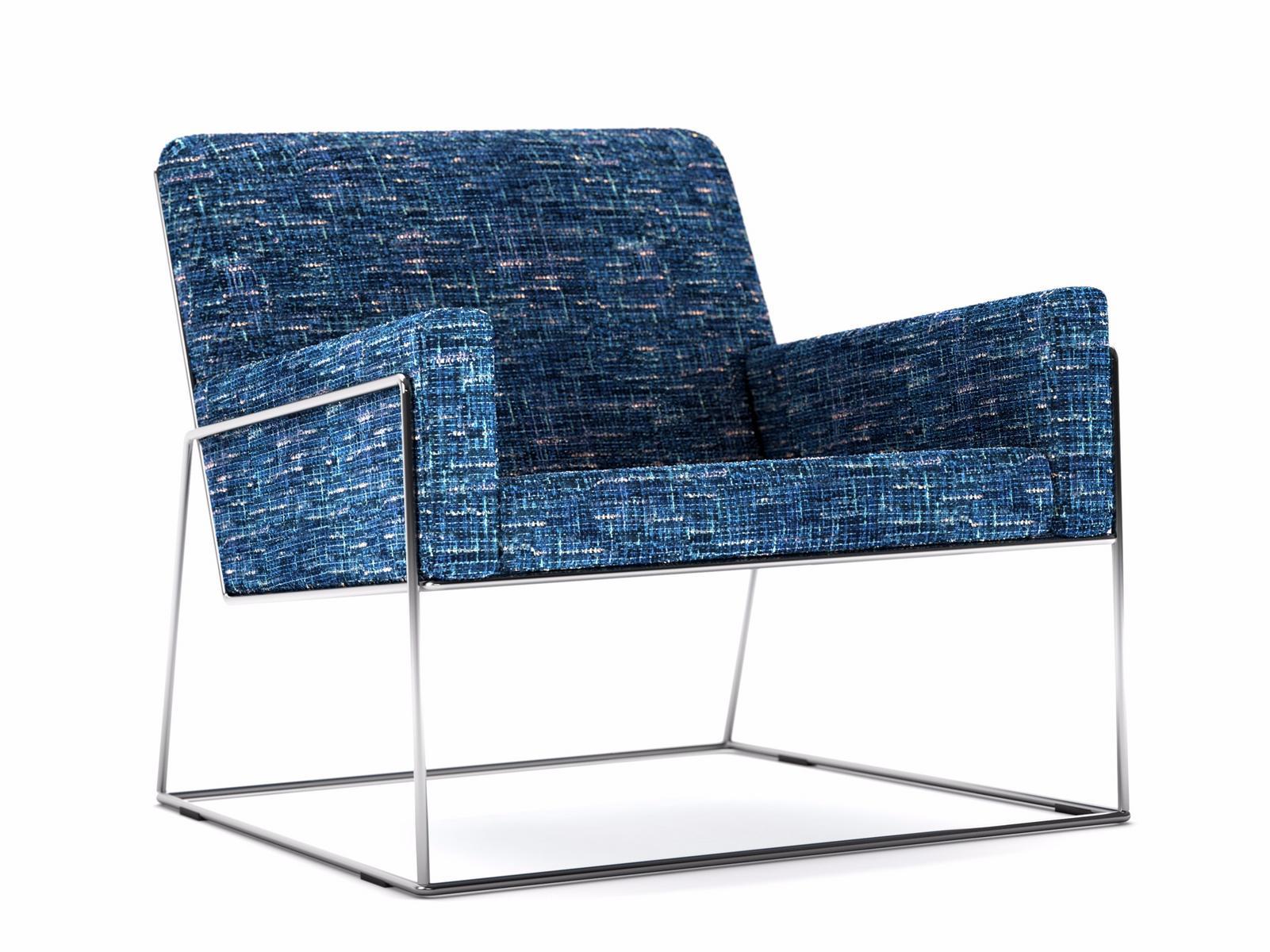 CHARLES CHAIR Sled base armchair with armrests