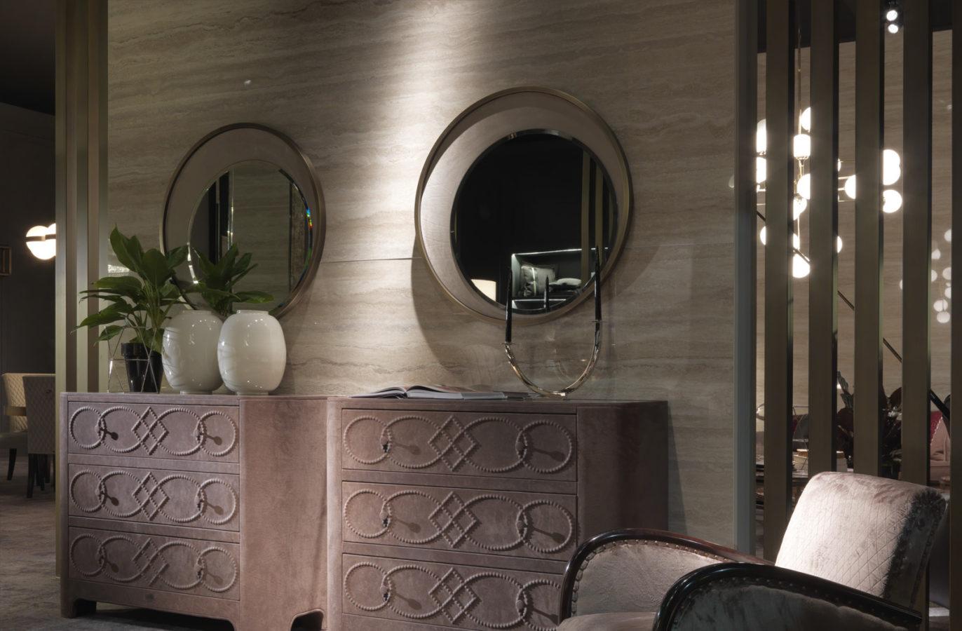 CARROLL Framed wall-mounted mirror