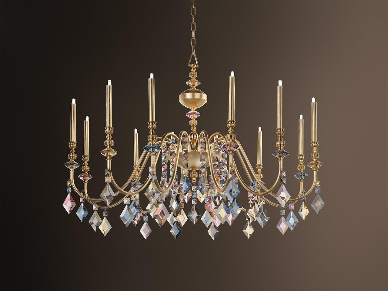 CHIC 12/ CHIC 5 Metal chandelier with crystals