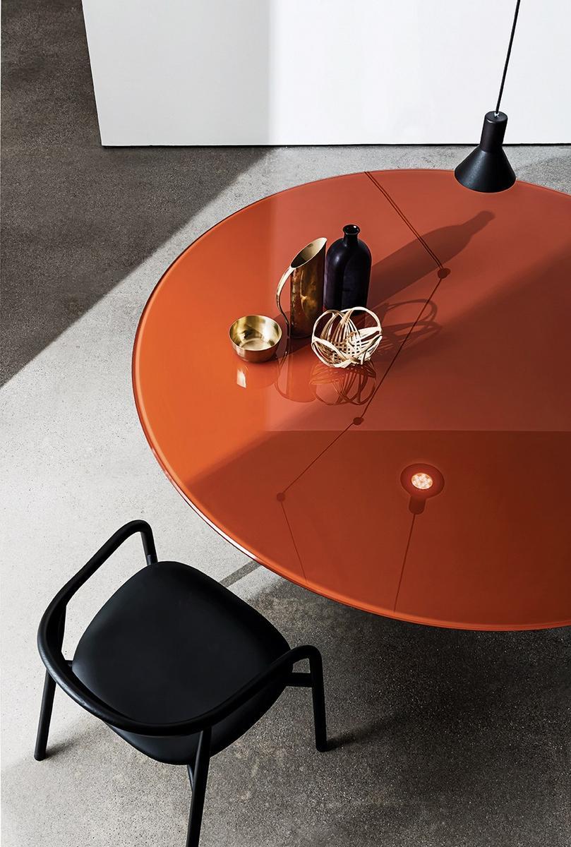 TOTEM Round glass table