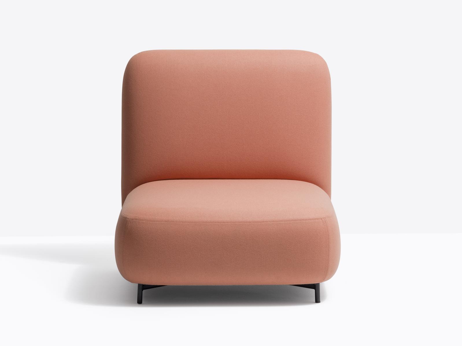 BUDDY 212S Upholstered fabric lobby chair