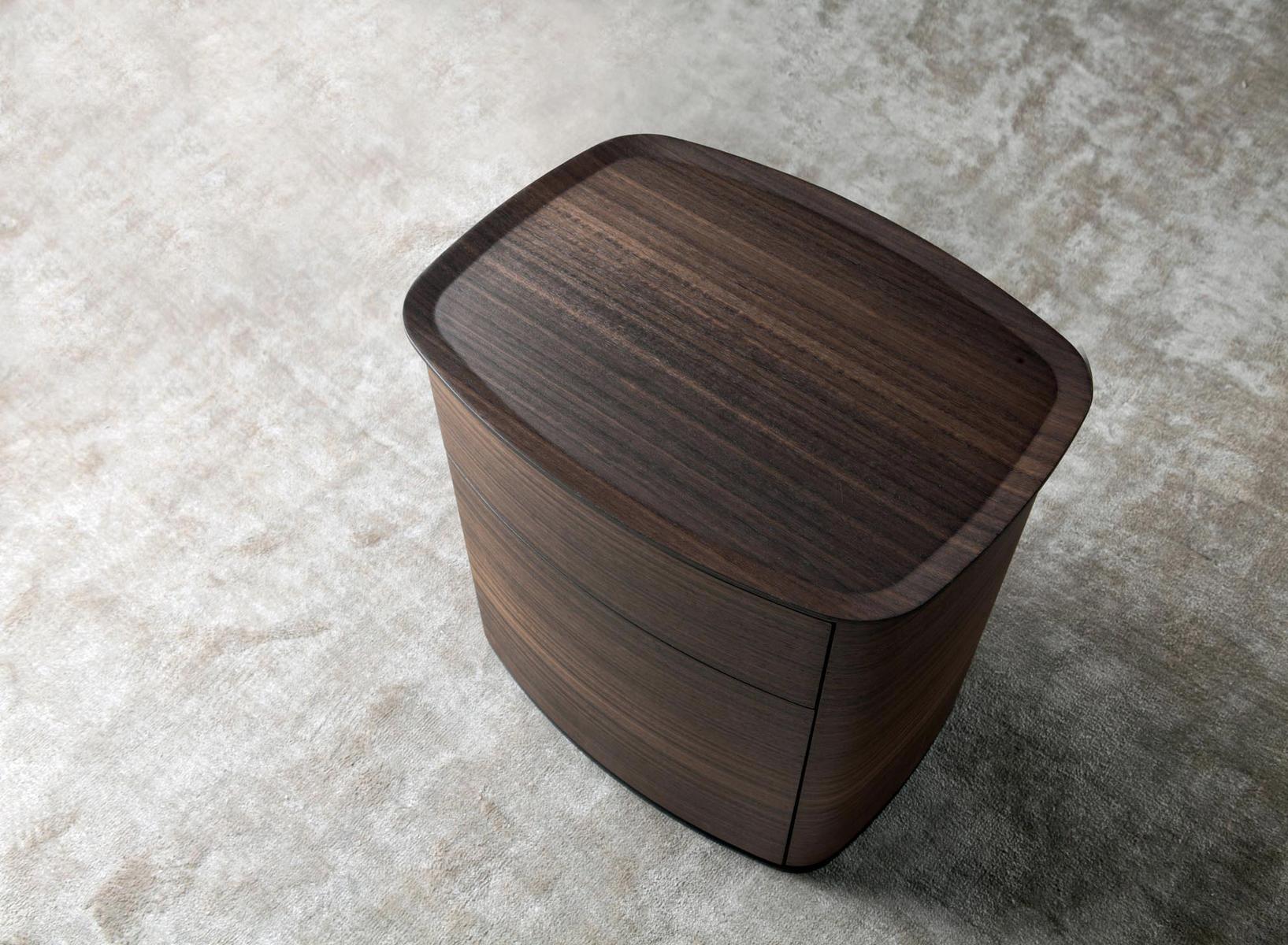 4040 Rectangular eucalyptus bedside table with drawers