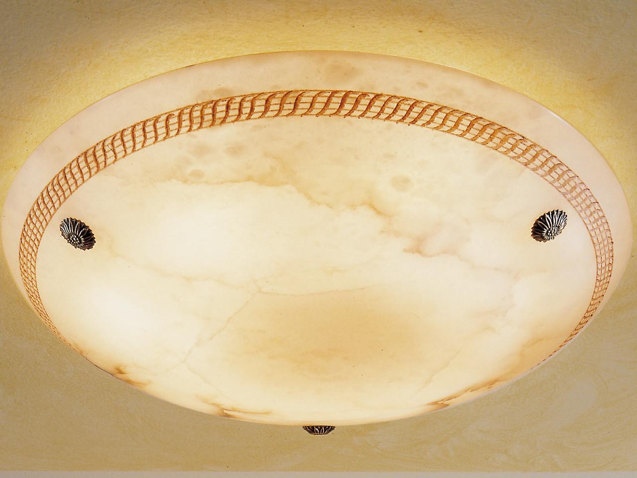 VIVIENNE 2500/PL-60 Rust ceiling light with alabaster