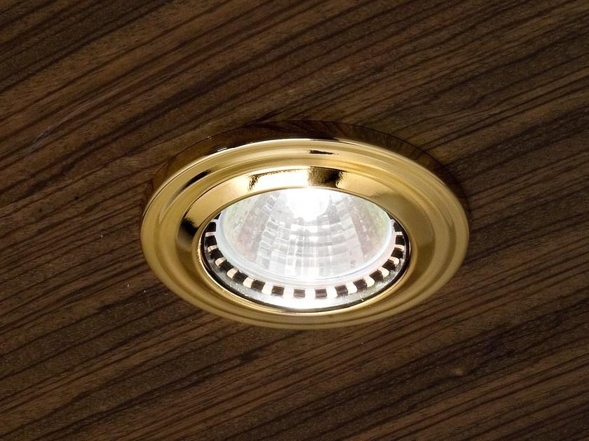 BRASS & SPOTS VE 865 Ceiling semi-inset brass spotlight