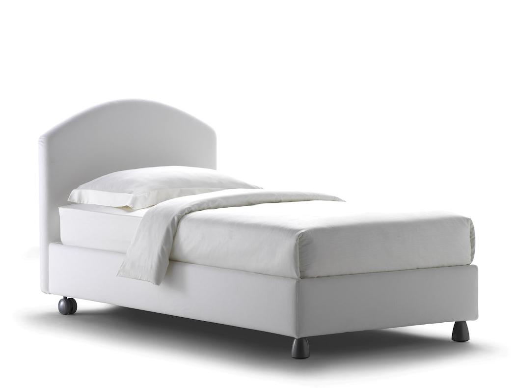 MAGNOLIA Single bed with upholstered headboard