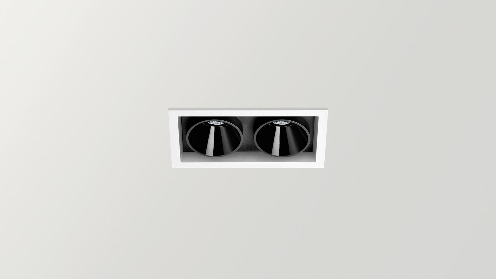 BLACK FOSTER ASYMMETRIC RECESSED 2 LED multiple recessed aluminium spotlight BLACK FOSTER ASYMMETRIC RECESSED 2 LED multiple recessed aluminium spotlight