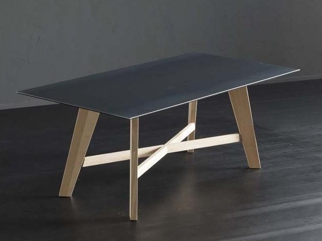 DETROIT + PECHINO Rectangular iron dining table