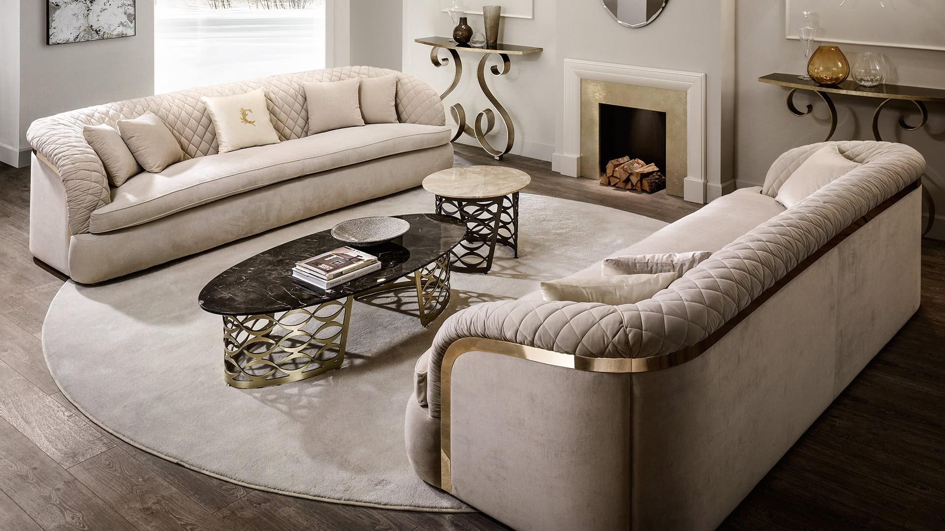 PORTOFINO 3 seater fabric sofa