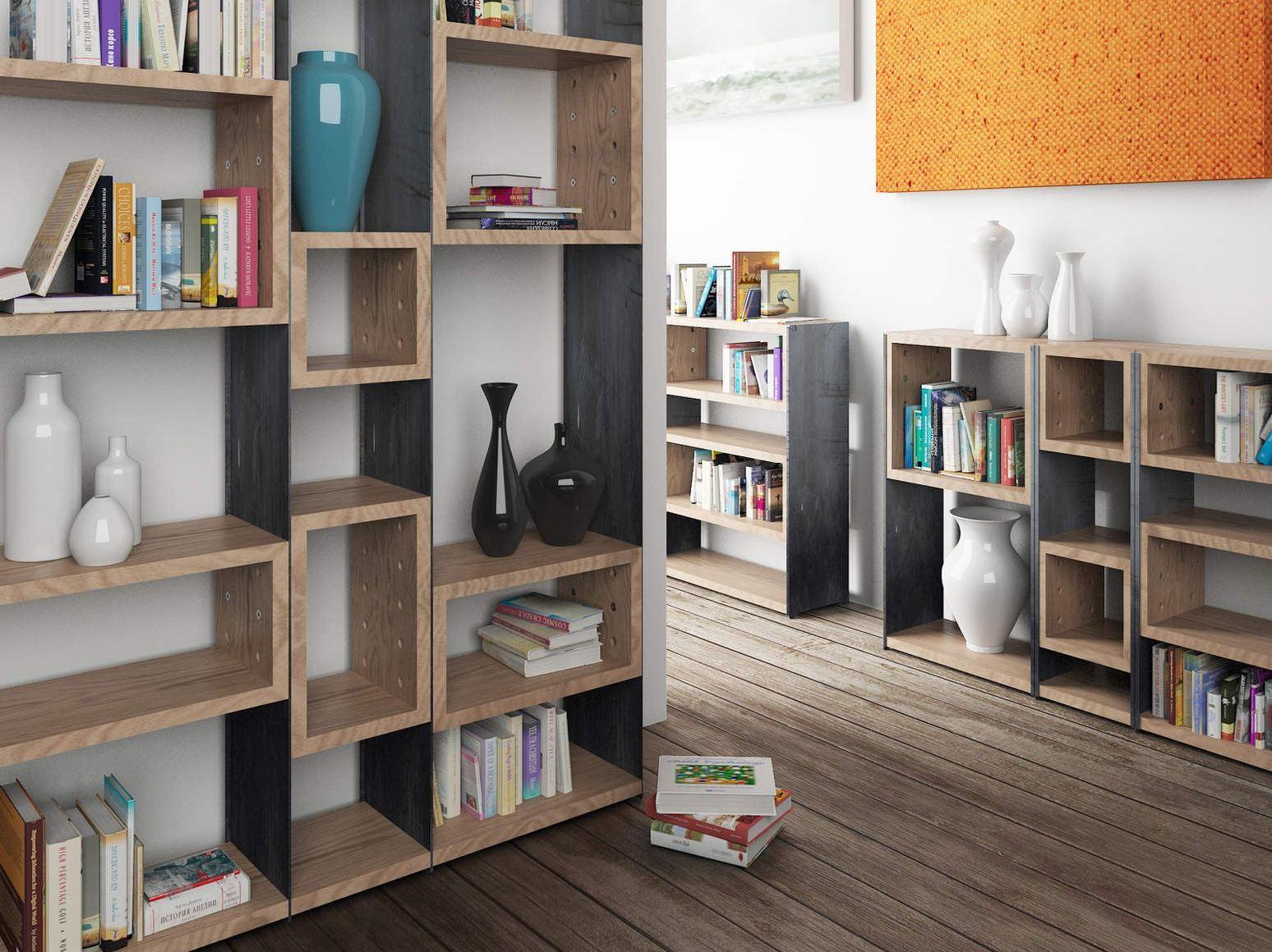 CONCRETE Open modular bookcase