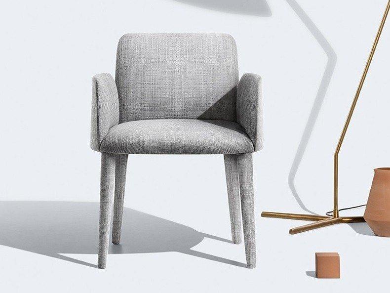 BABI Upholstered fabric chair with armrests