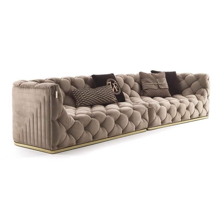 CARACCIOLO Corner nabuk sofa in a contemporary style