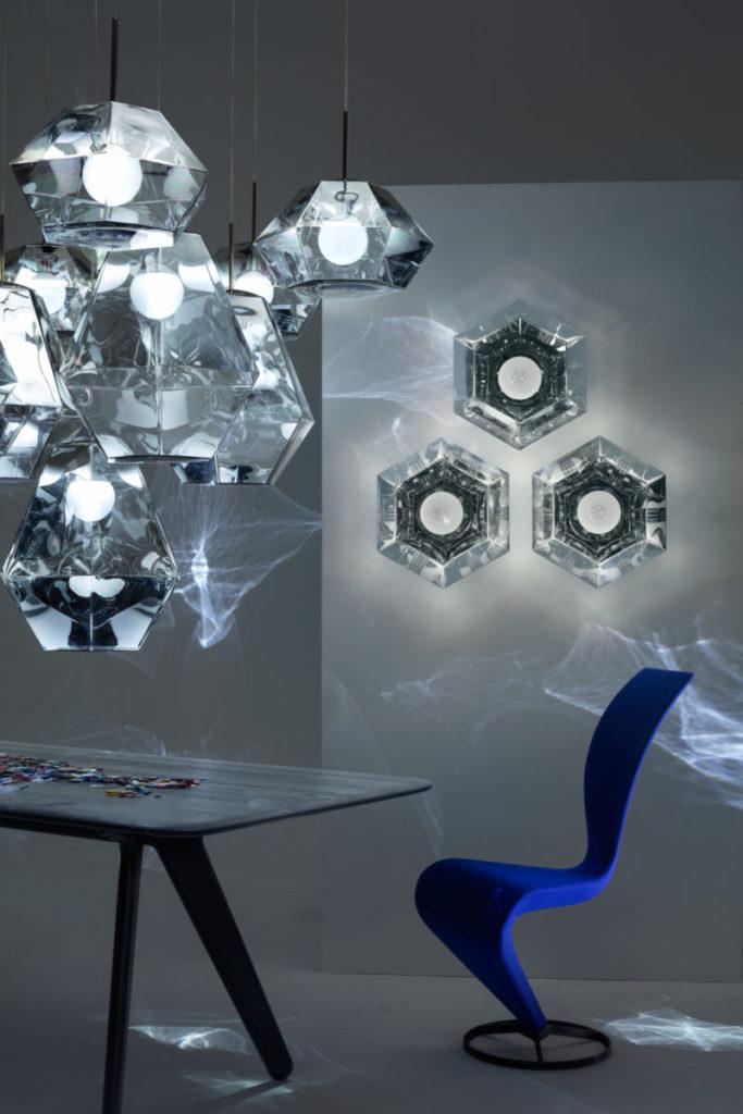 CUT Polycarbonate (pc) pendant lamp in a contemporary style