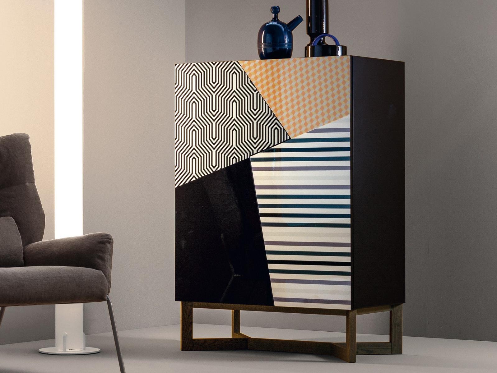 DOPPLER Wooden highboard with doors