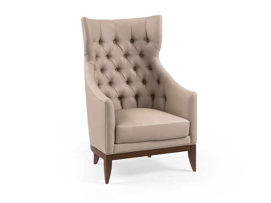 PR.698 Wing fabric armchair with armrests