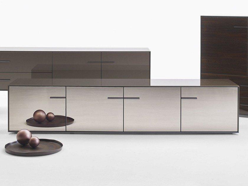 EUCALIPTO Mirrored glass sideboard with doors