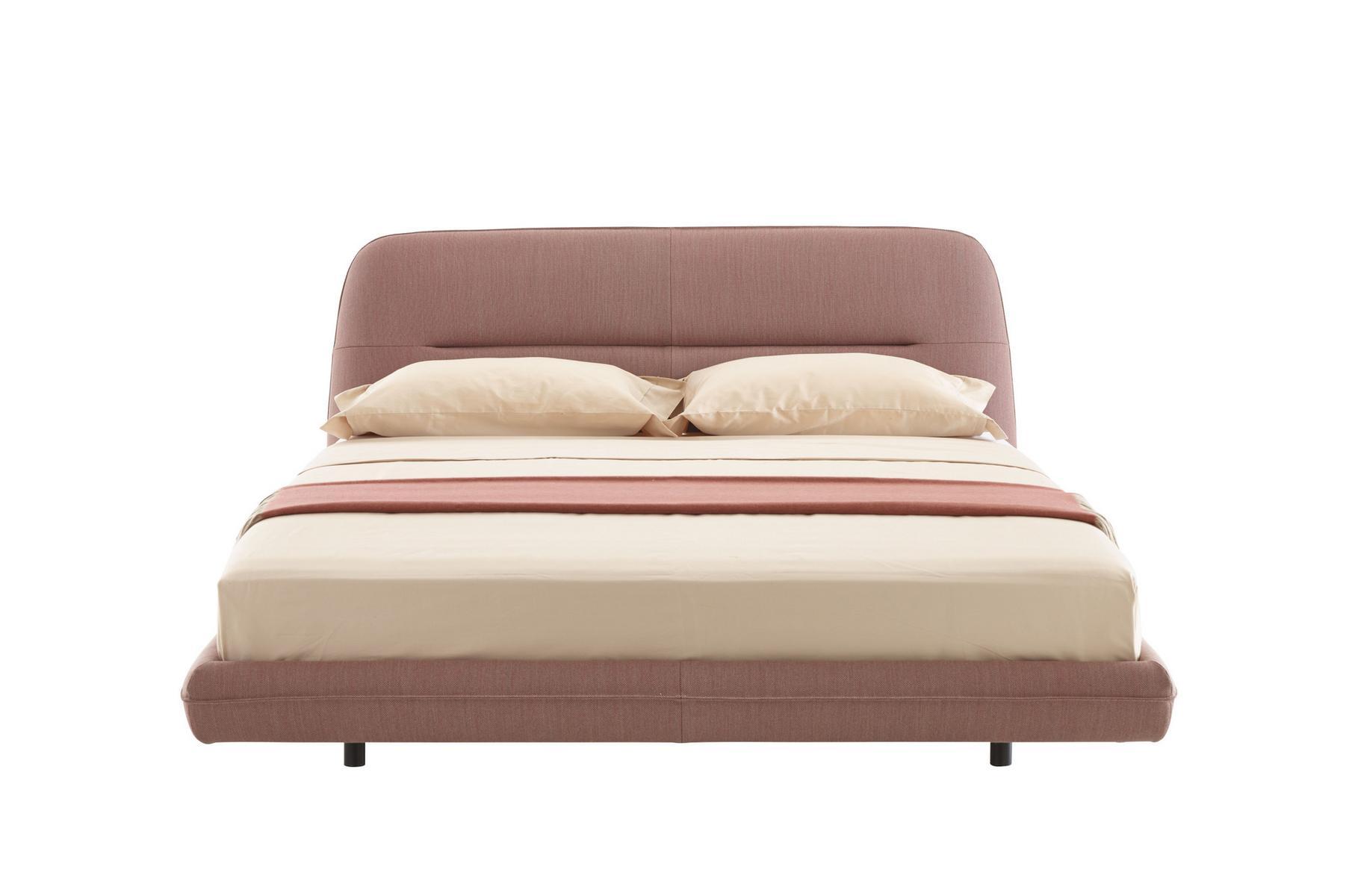 ULTIME Fabric double bed with upholstered headboard