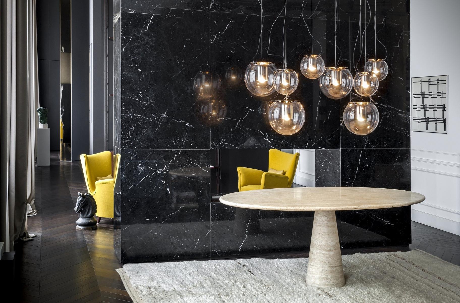 THE GLOBE - 827/828 Direct light blown glass pendant lamp