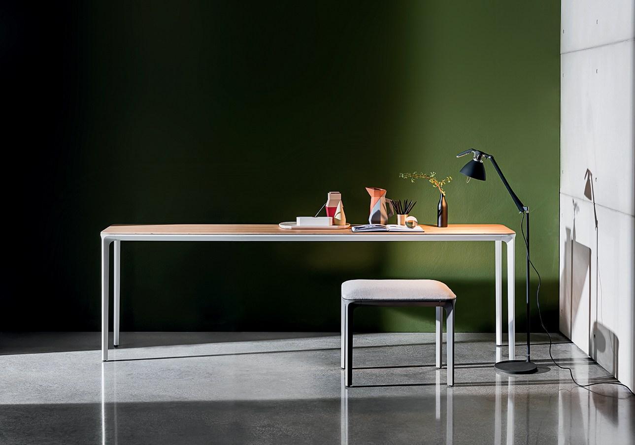 SLIM 4 LEGS Rectangular glass console table