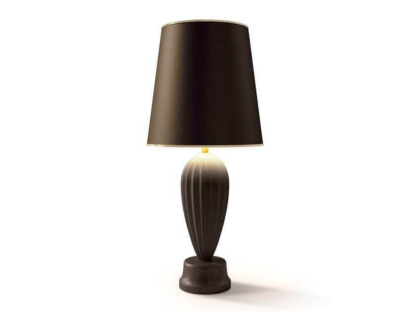 6882 Indirect light wooden table lamp with fixed arm