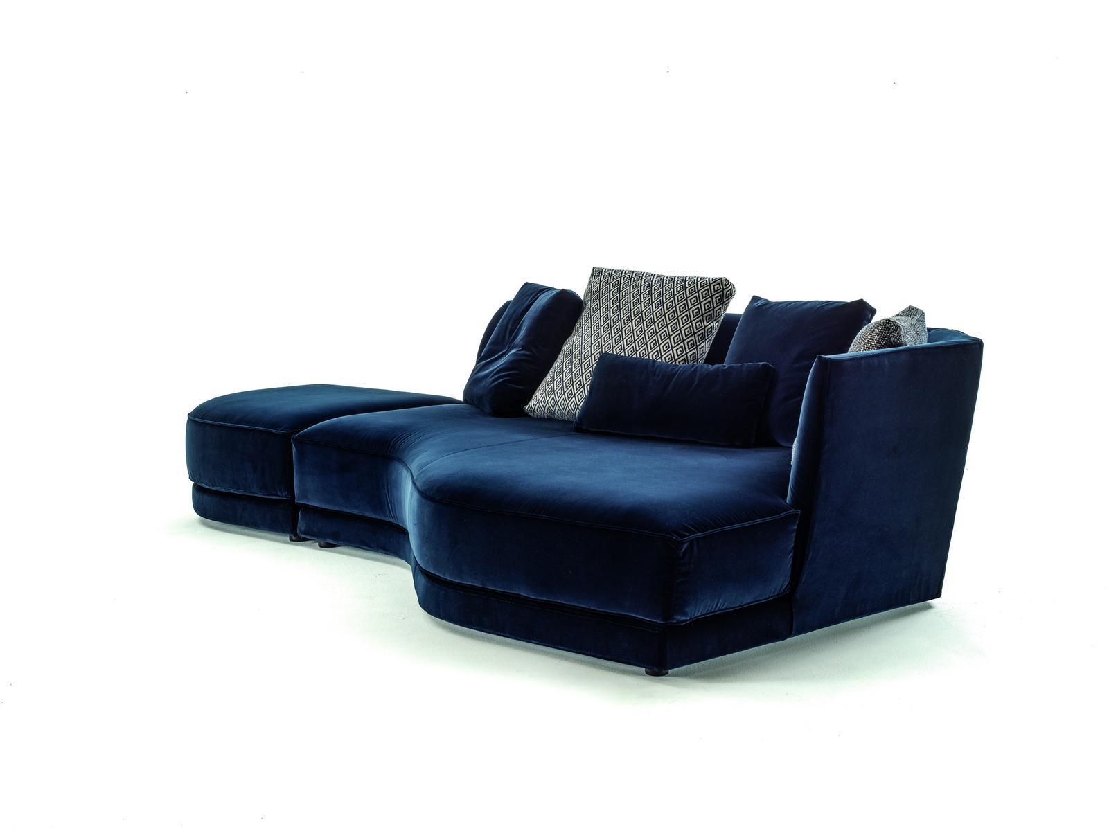 FOSTER Corner fabric sofa with chaise longue