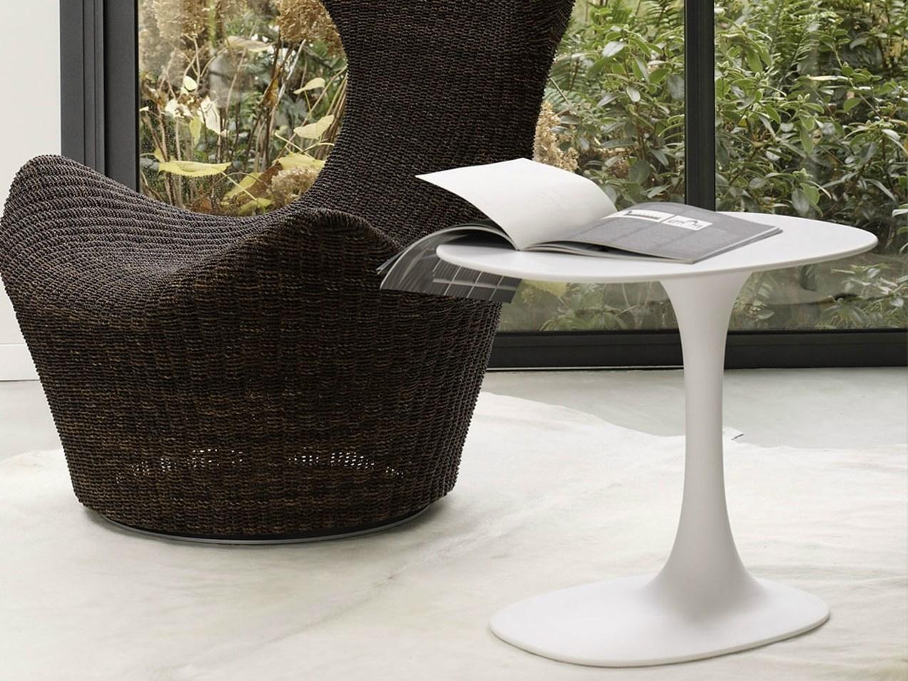 AWA OUTDOOR Oval Cristalplant® garden side table