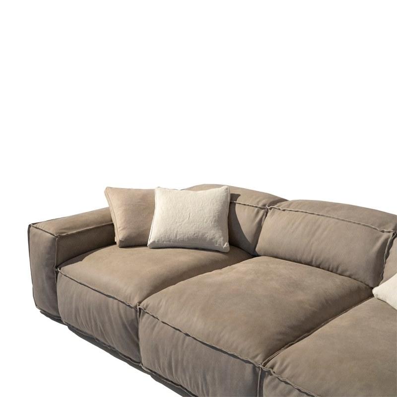 PLACIDO DAY-BED Sectional 3 seater leather sofa
