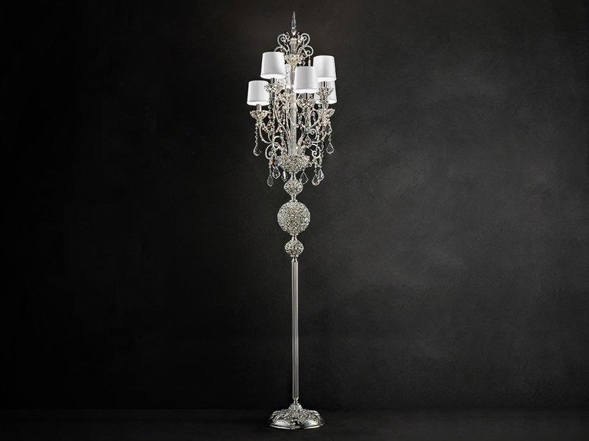 IMPERIAL STL6 Incandescent metal floor lamp with crystals