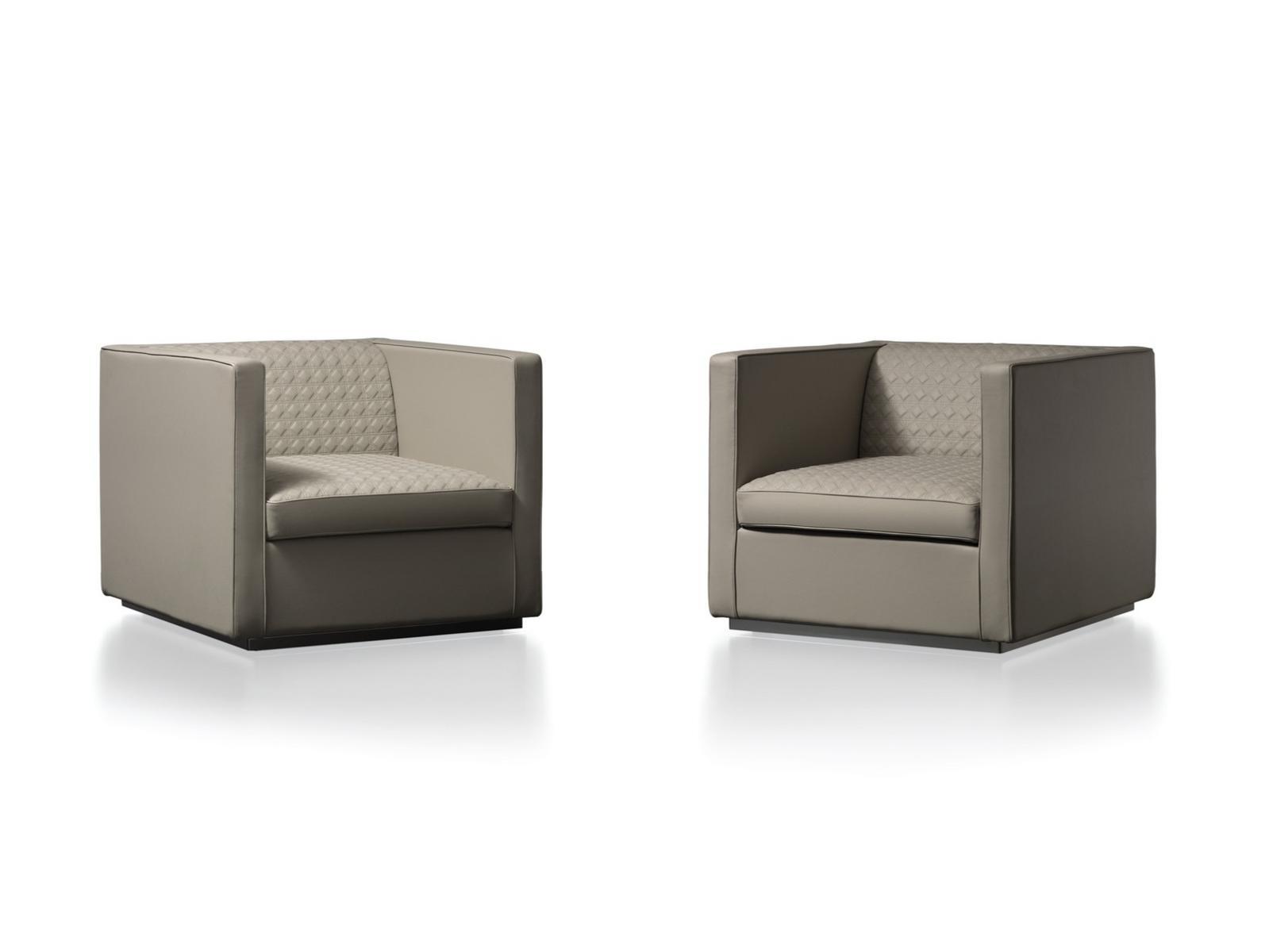 AVANTGARDE Upholstered fabric armchair with armrests