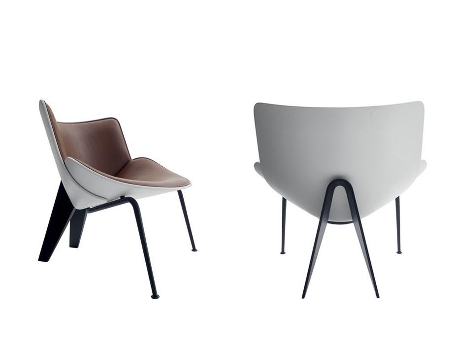 DO-MARU Contemporary style upholstered leather easy chair