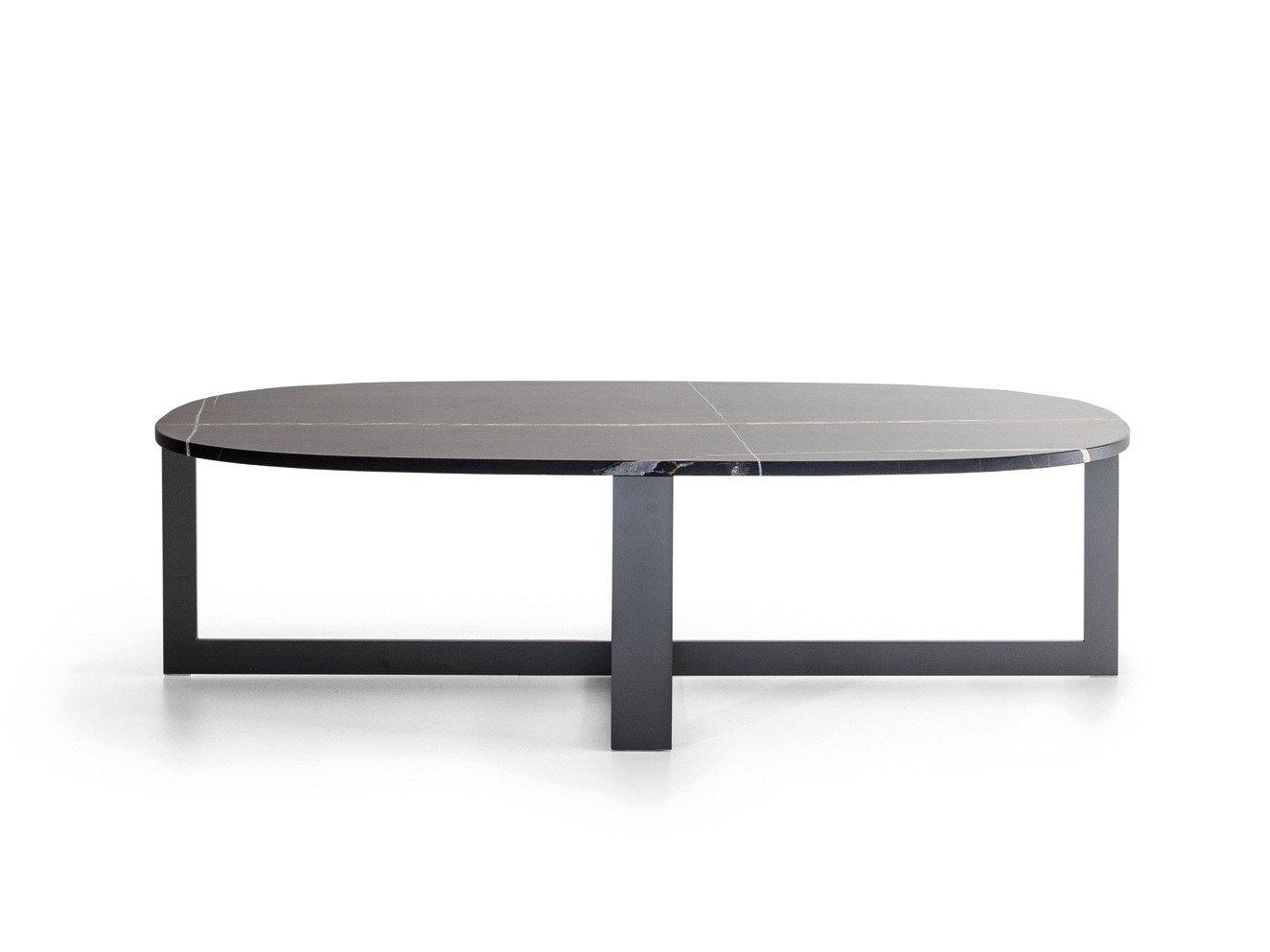 DOMINO NEXT Oval stone coffee table