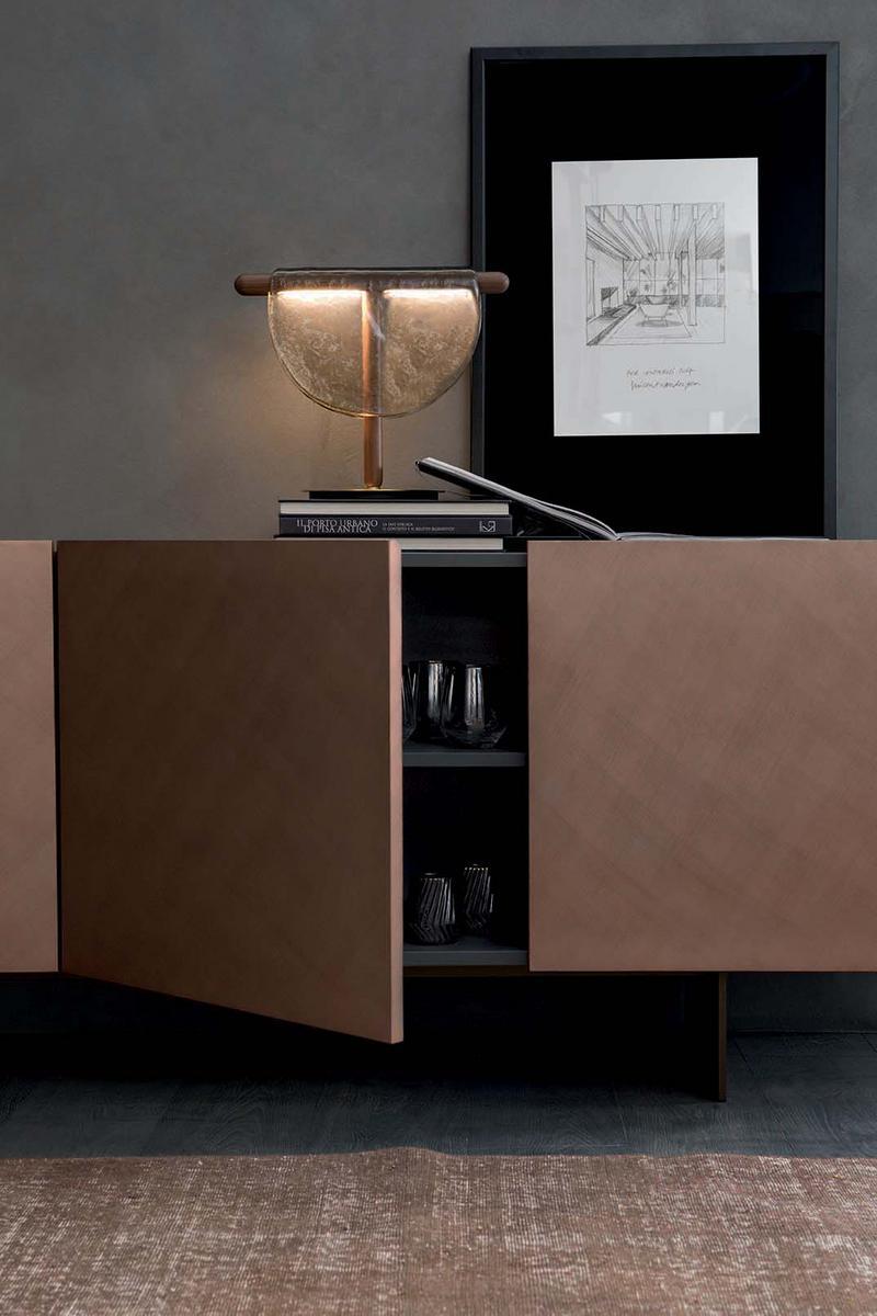COATED Wooden sideboard with doors