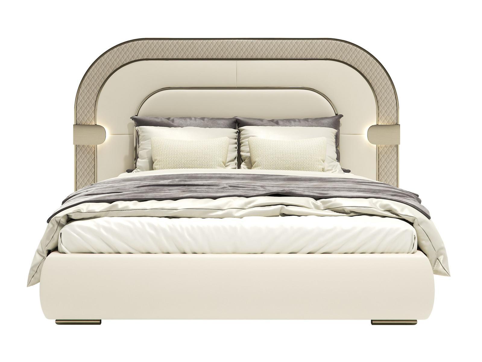 EDEN Upholstered double bed with integrated lighting