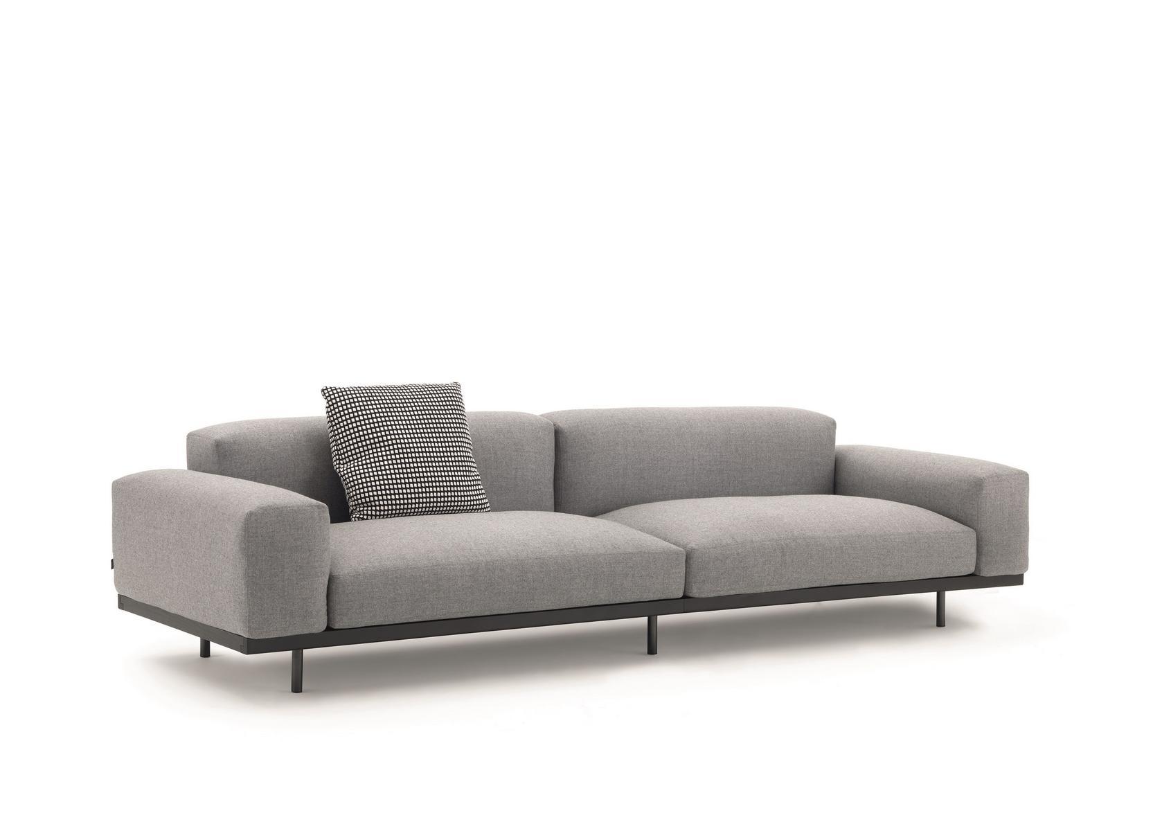 NAVIGLIO Upholstered 4 seater fabric sofa