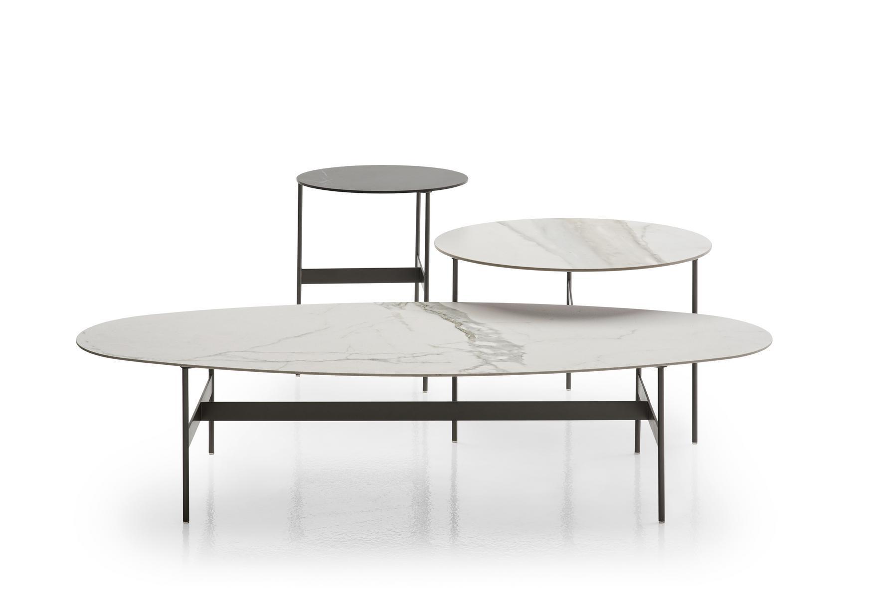 FORMICHE Low round porcelain stoneware coffee table