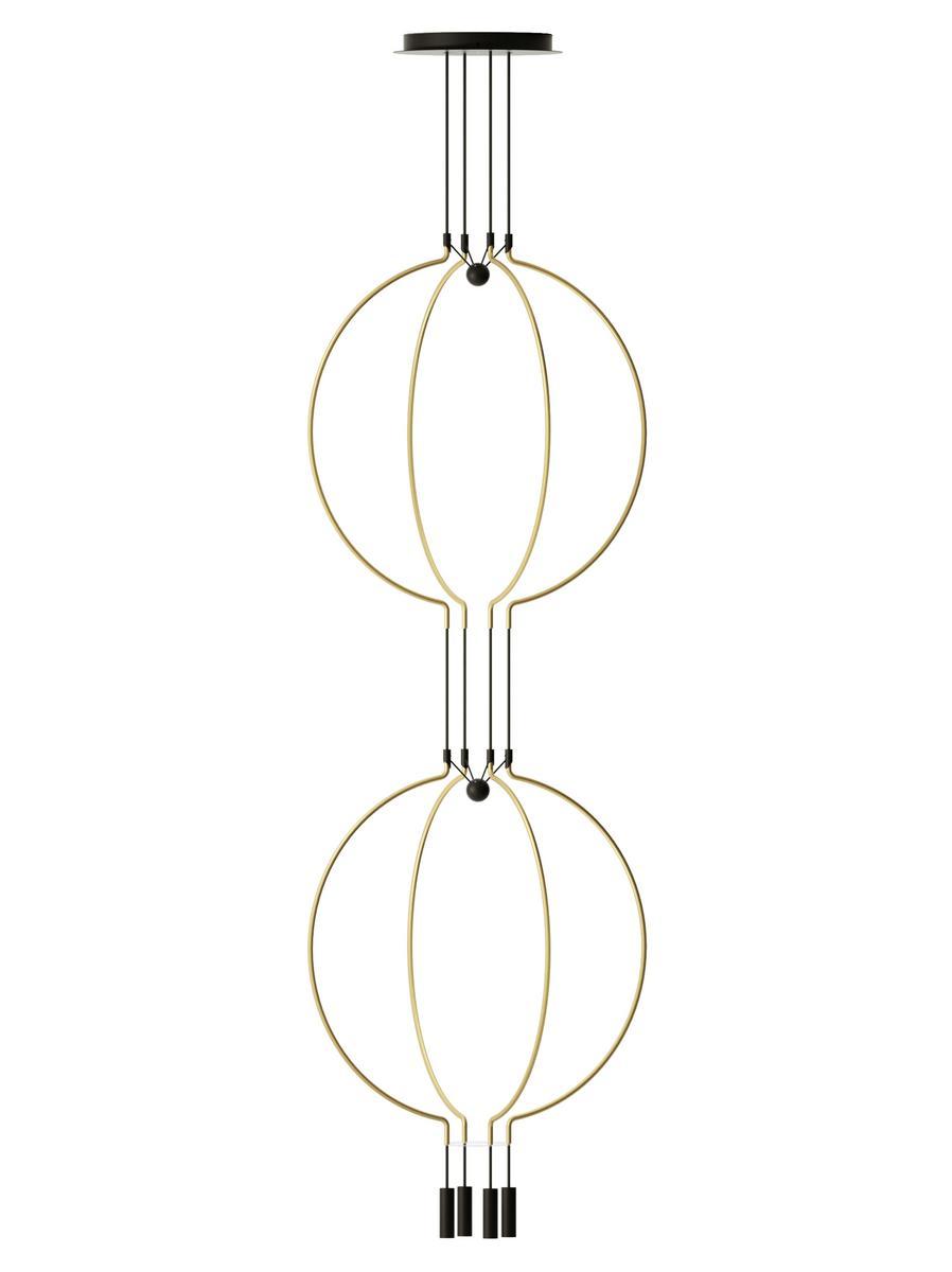 LIAISON TWO LEVELS LED metal pendant lamp