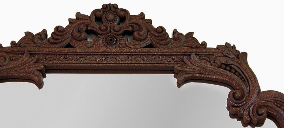 LOUIS XVI Rectangular wall-mounted framed mahogany mirror