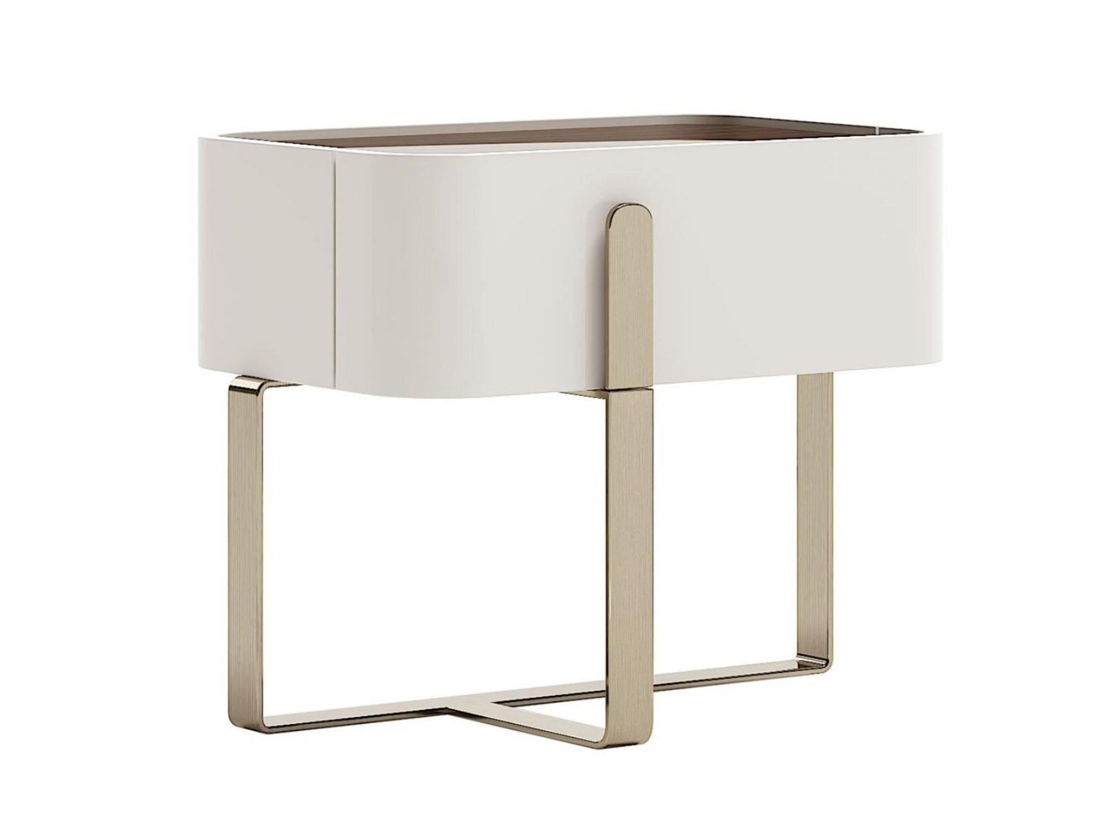 EDEN L Wooden bedside table with drawers